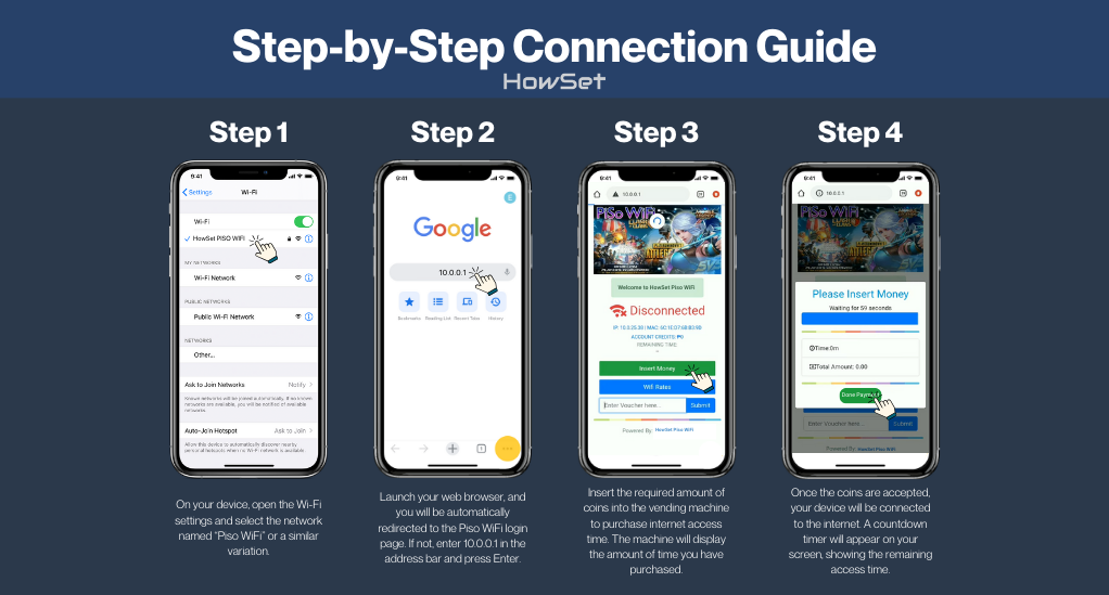 Step-by-Step Connection Guide to Piso WiFi