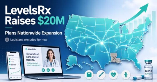 LevelsRx says it raised $20M and plans to expand nationwide (with Louisiana excluded for now)